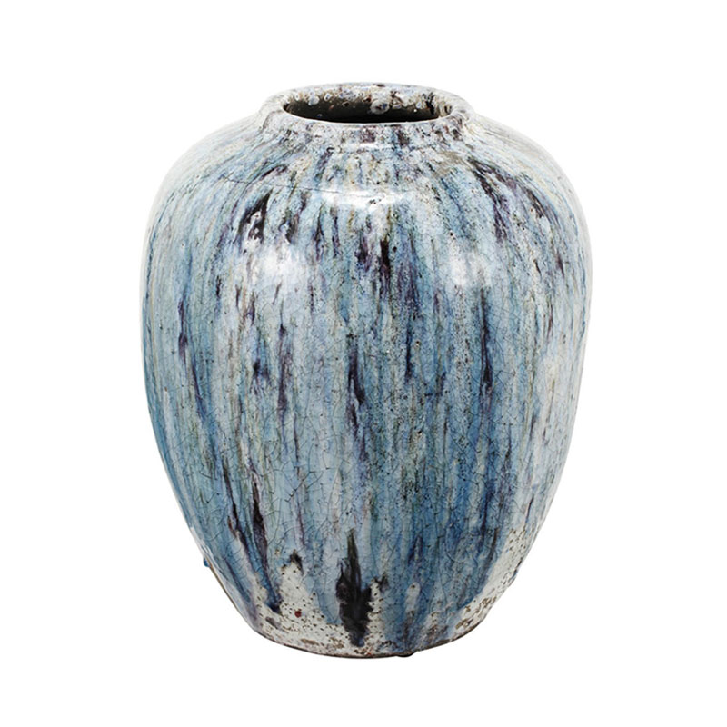 Ваза Terracotta Vase blue-white Белый Голубой в Перми | Loft Concept 