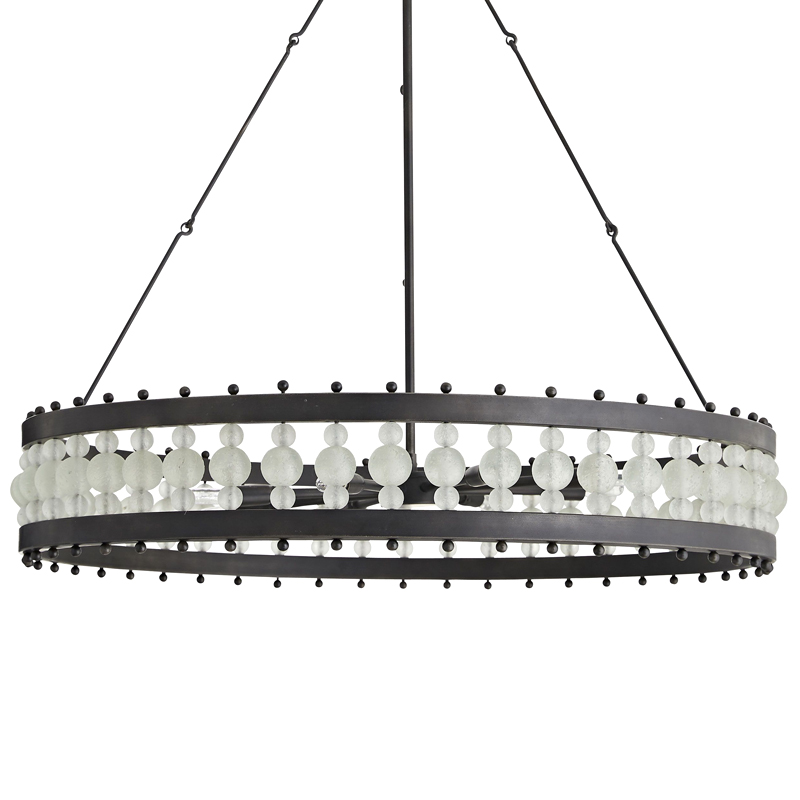 Люстра Arteriors ESME CHANDELIER Черный Прозрачный в Перми | Loft Concept 