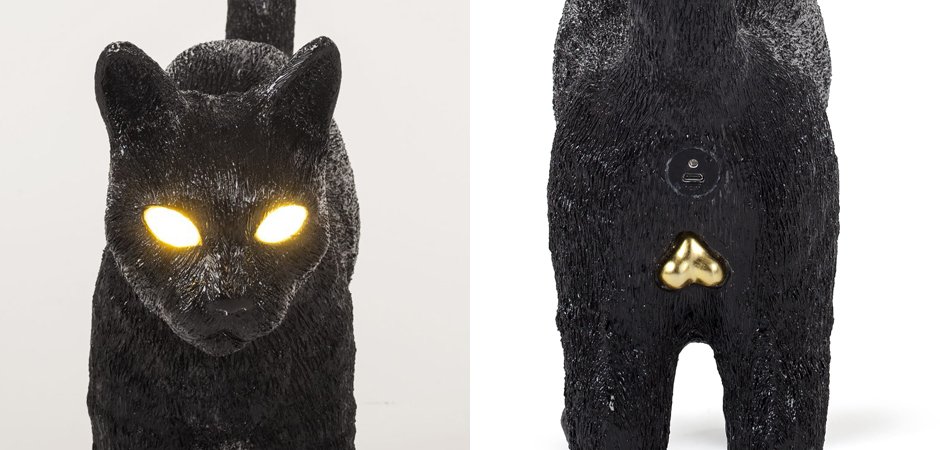 Лампа Seletti Jobby The Cat Black Лампа Seletti Jobby The Cat Black - Loft-Concept в Перми