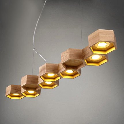 Люстра Honeycomb 7 Loft Wooden Ecolight  в Перми | Loft Concept 