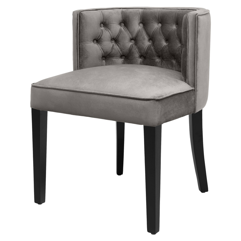 Стул Eichholtz Dining Chair Dearborn grey Серый Черный в Перми | Loft Concept 