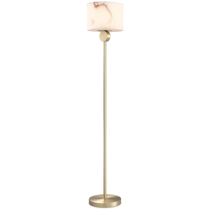 Торшер Eichholtz Floor Lamp Etruscan Brass Латунь Белый в Перми | Loft Concept 