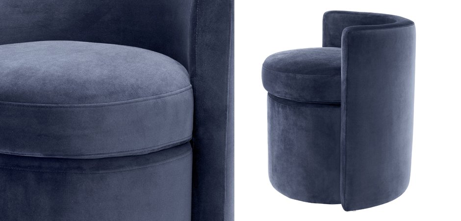 Кресло Eichholtz Stool Arcadia midnight blue Кресло Eichholtz Stool Arcadia midnight blue - Loft-Concept в Перми