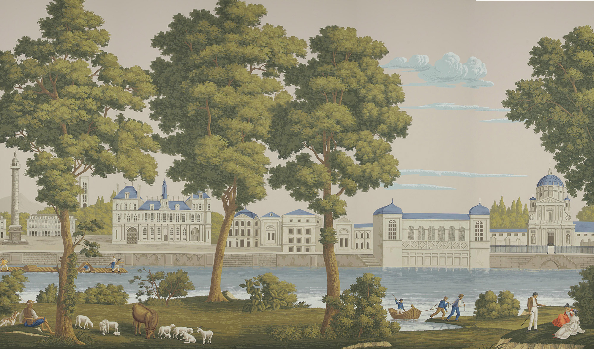 Обои ручная роспись Monuments of Paris Roberts on scenic paper Обои ручная роспись Monuments of Paris Roberts on scenic paper - постер Loft-Concept в Перми
