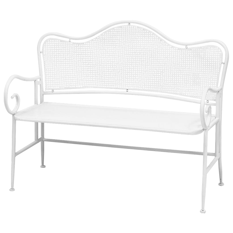 Скамья белая в стиле прованс Miah Bench White Белый в Перми | Loft Concept 