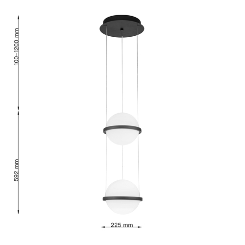 Подвесной светильник с плафонами в форме шаров Pots light в Перми