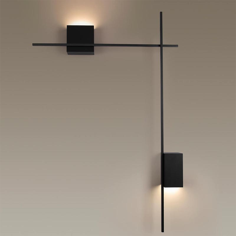 Бра Blocks Wall Light Black Angle Черный в Перми | Loft Concept 