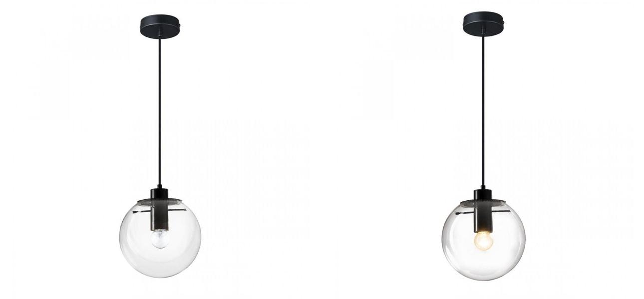 Подвесной светильник Selene Glass Ball Ceiling Lights Black 20 cm - фото №1