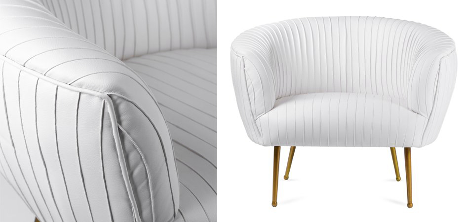 Кресло Kelly Wearstler SOUFFLE CHAIR - RUCHED Milk Кресло Kelly Wearstler SOUFFLE CHAIR - RUCHED Milk - Loft-Concept в Перми