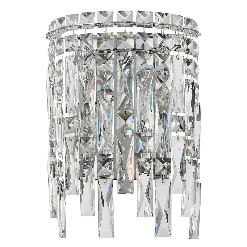Бра с хрустальными подвесками прозрачного цвета Хром Ludivine Lighting Хром Прозрачный Бра с хрустальными подвесками прозрачного цвета Хром Ludivine Lighting Хром Прозрачный в Перми | Loft Concept