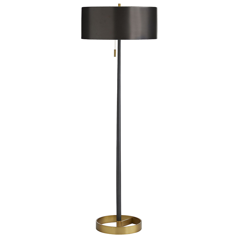 Торшер Arteriors VIOLETTA FLOOR LAMP Black Латунь Черный в Перми | Loft Concept 