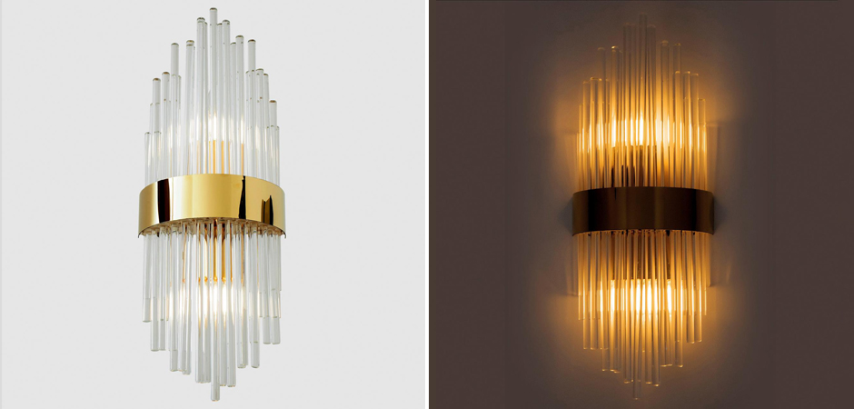 Хрустальное бра Flutes Gold Хрустальное бра Flutes Gold - Loft-Concept в Перми