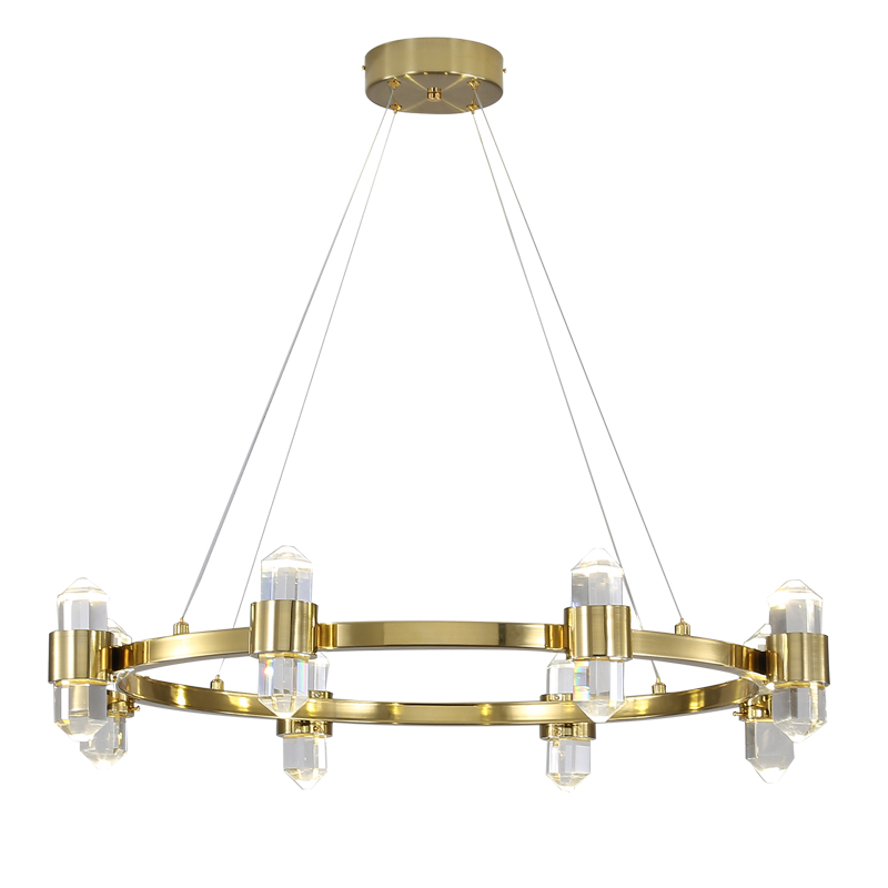 Люстра Crystal Ring Chandelier Brass Латунь Прозрачный в Перми | Loft Concept 