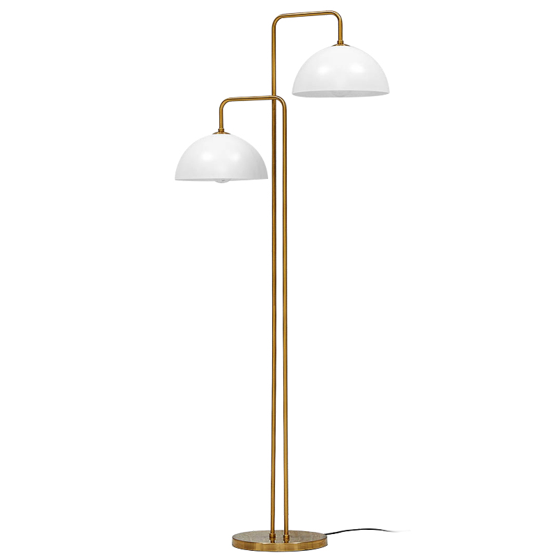 Торшер Haworth Floor Lamp Золотой Белый в Перми | Loft Concept 