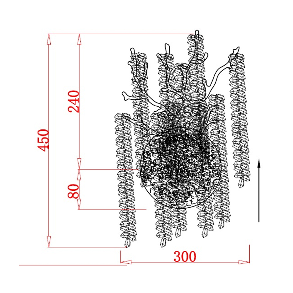 Бра на ветвистым серебрянном каркасе со стеклянными подвесами Raceme в Перми