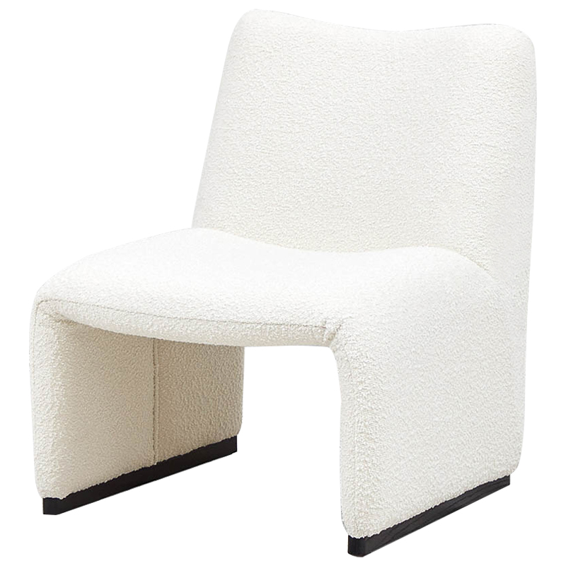 Кресло белое Cress White Boucle Collection Armchair Белый в Перми | Loft Concept 