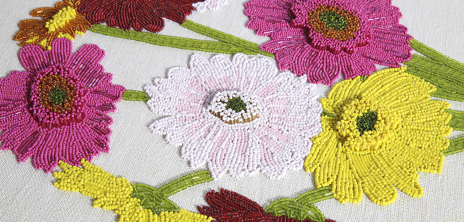 Панно Jonathan Adler FLOWER BEADED WALL ART Панно Jonathan Adler FLOWER BEADED WALL ART - Loft-Concept в Перми