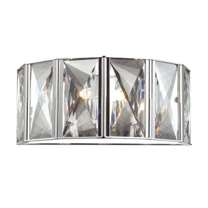 Бра Tiers Crystal Light Chrome Хром Прозрачный (Transparent) в Перми | Loft Concept 