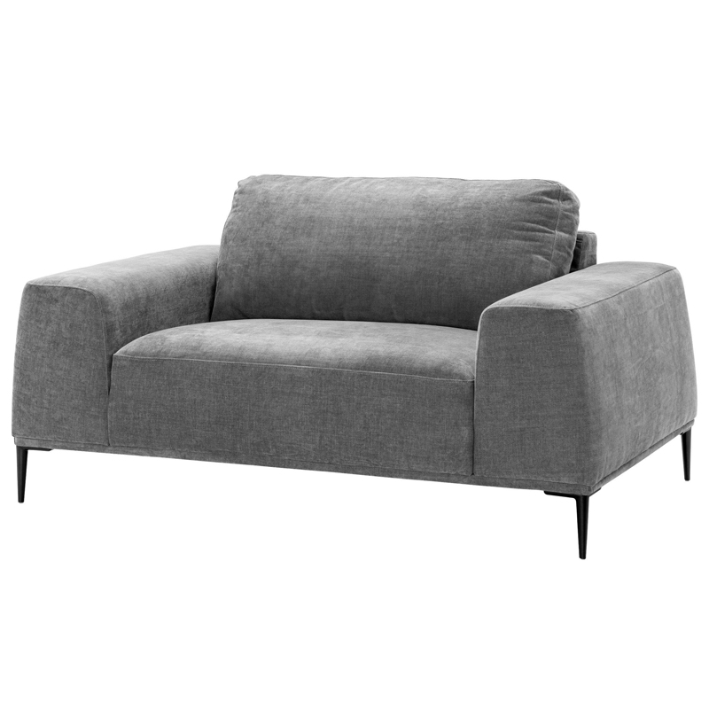 Кресло Eichholtz Loveseat Montado grey Серый Черный в Перми | Loft Concept 