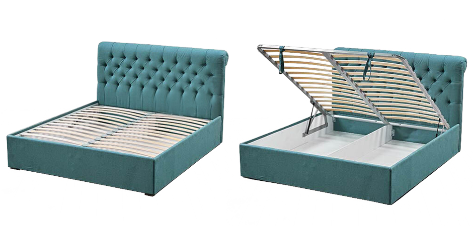 Кровать Turquoise Capitone Bed Кровать Turquoise Capitone Bed - Loft-Concept в Перми