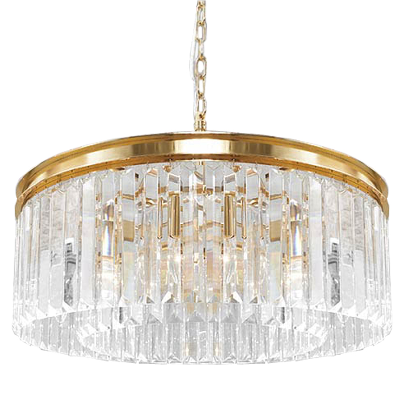 Люстра RH Odeon Chandelier Gold 65 Прозрачное Стекло Золотой в Перми | Loft Concept 