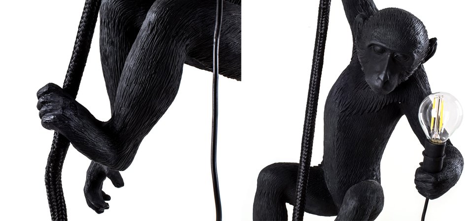 Подвесной светильник SELETTI MONKEY LAMP CEILING VERSION Black Подвесной светильник SELETTI MONKEY LAMP CEILING VERSION Black - Loft-Concept в Перми