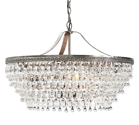 Люстра Clarissa Glass Drop Petite Round Chandelier Темная бронза винтаж в Перми | Loft Concept 