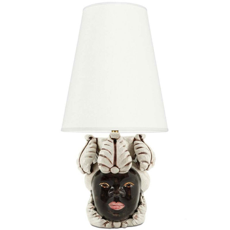 Настольная лампа Table Lamp Moro Lady Small New Dark Brown White Бежевый Коричневый в Перми | Loft Concept 