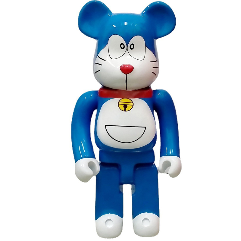 Статуэтка Bearbrick Doraemon Happy Синий Белый Красный в Перми | Loft Concept 