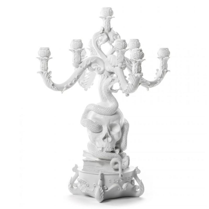 Подсвечник Seletti Giant Burlesque Skull White Белый в Перми | Loft Concept 