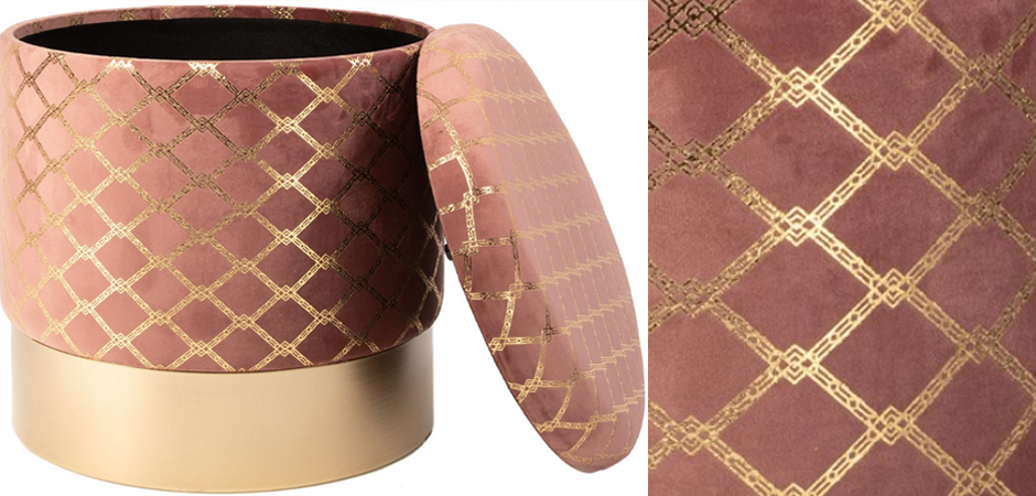 Пуф PUF Upholstery Gold Mesh розовый Пуф PUF Upholstery Gold Mesh розовый - Loft-Concept в Перми