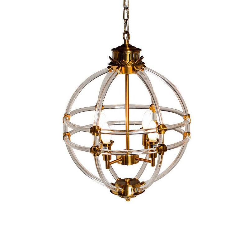 Люстра Eichholtz Chandelier Impero Gold Золотой Прозрачный в Перми | Loft Concept 