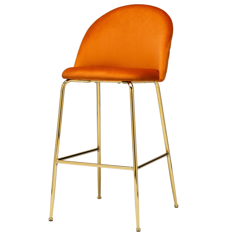 Барный стул Vendramin Bar Stool terracotta Терракотовый Глянцевое золото в Перми | Loft Concept 