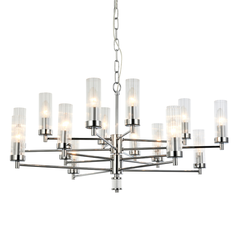 Люстра Jeanette Chandelier Chromium 85 Хром Прозрачный в Перми | Loft Concept 