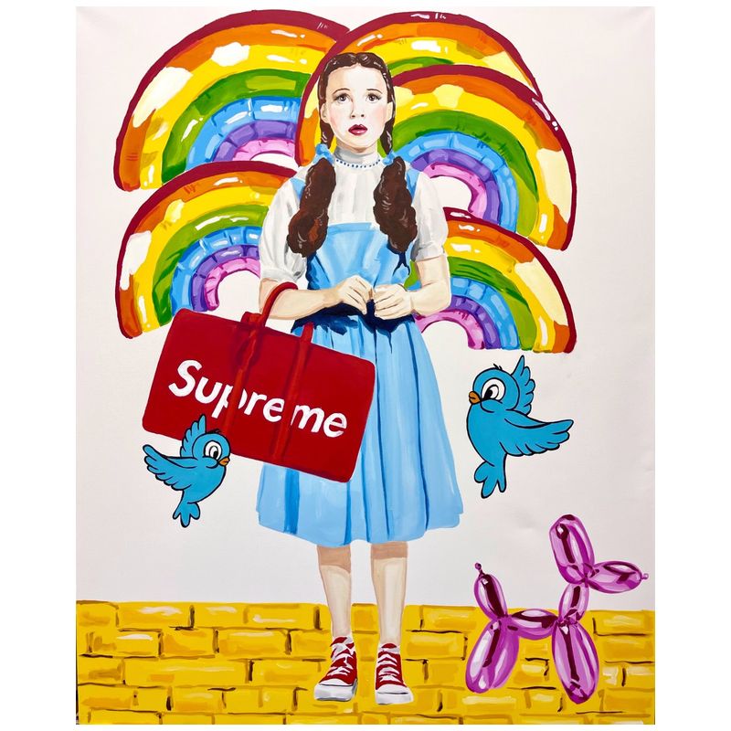 Картина Dorothy with Supreme Bag and Blue Birds Мульти в Перми | Loft Concept 