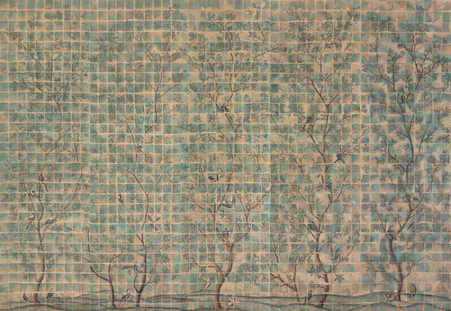 Обои ручная роспись Braganza Standard colourway on dyed paper Обои ручная роспись Braganza Standard colourway on dyed paper - постер Loft-Concept в Перми