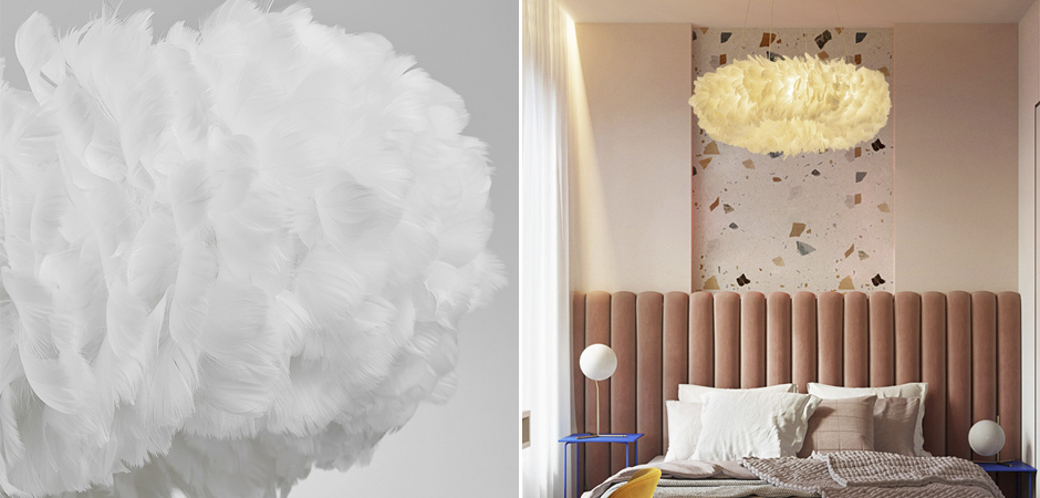 Люстра Кольцо из перьев Plumage White Люстра Кольцо из перьев Plumage White - Loft-Concept в Перми