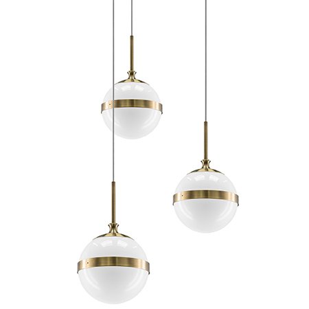 Подвесной светильник Peggy Single Pendant Light 3 Gold Белый Бронза в Перми | Loft Concept 