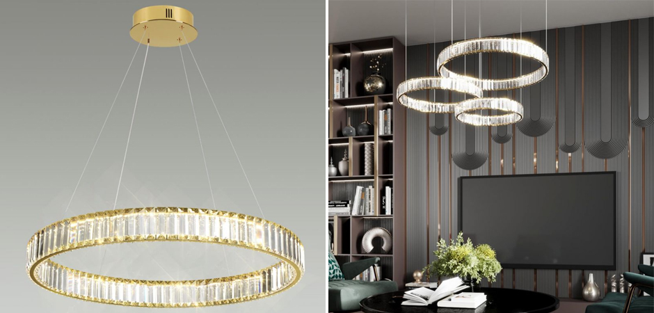 Люстра Хрустальная Ring Horizontal 1 кольцо Люстра Хрустальная Ring Horizontal 1 кольцо - Loft-Concept в Перми
