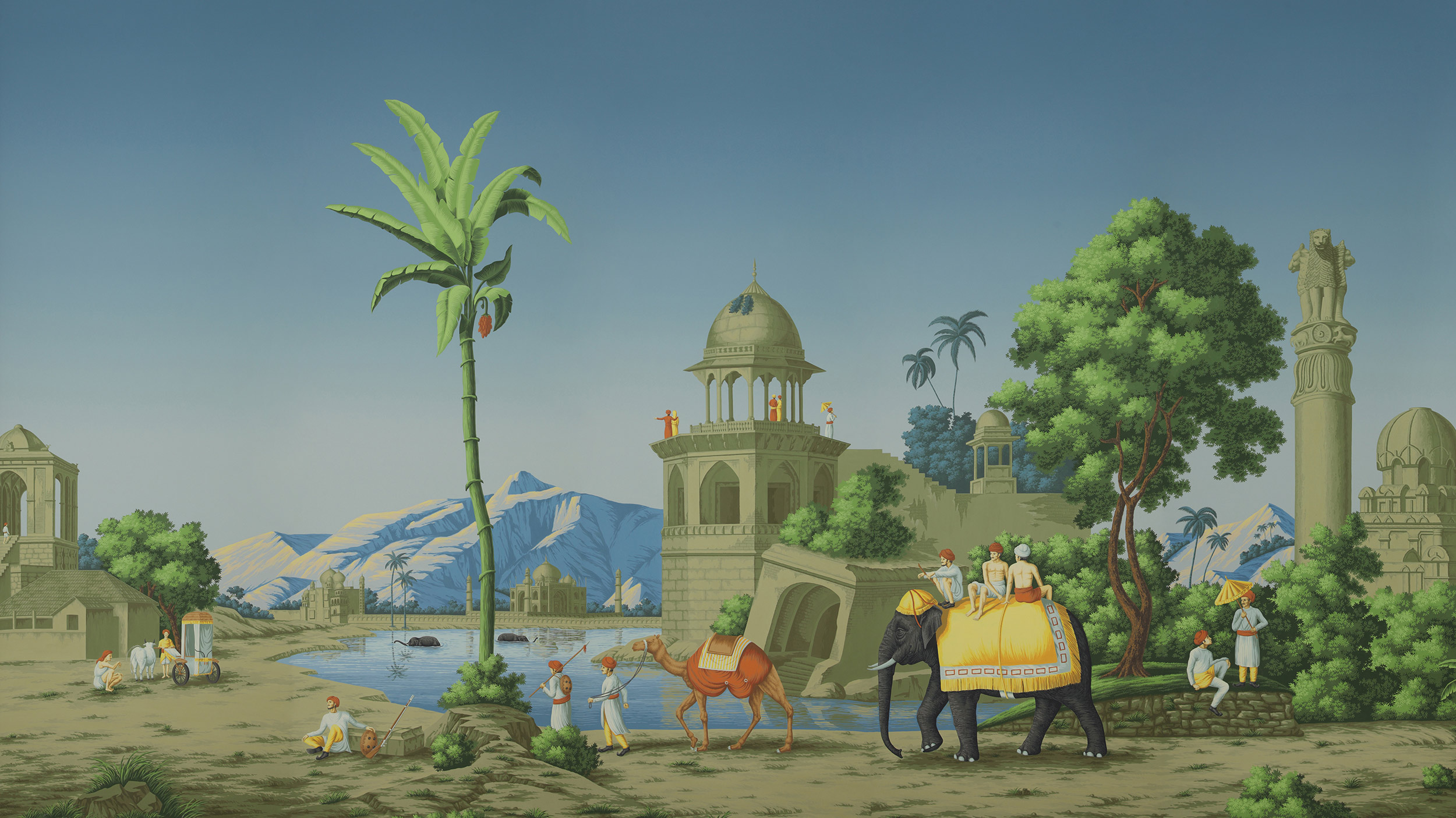 Обои ручная роспись Early Views of India Dufour on scenic paper Обои ручная роспись Early Views of India Dufour on scenic paper - постер Loft-Concept в Перми