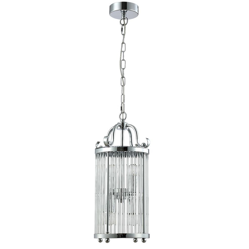 Подвесной светильник Gorden Chrome Hanging Lamp Прозрачное Стекло Хром в Перми | Loft Concept 