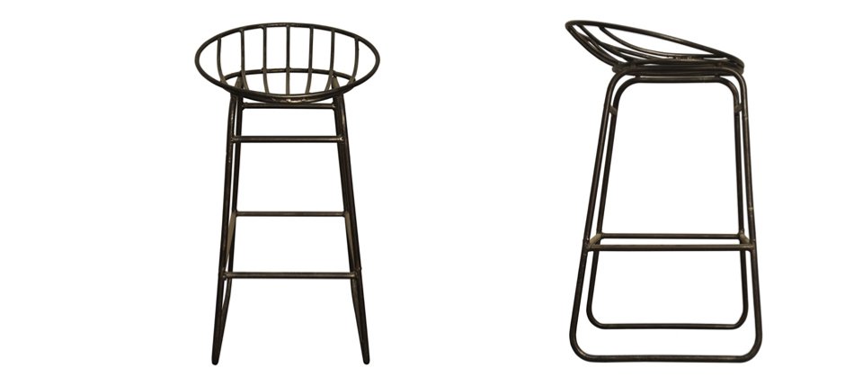 Барный стул Industrial Iron Grille Bar Stool Барный стул Industrial Iron Grille Bar Stool - Loft-Concept в Перми