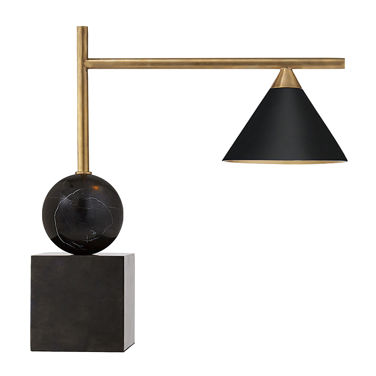 Настольная лампа CLEO DESK LAMP Black Черный Латунь в Перми | Loft Concept 