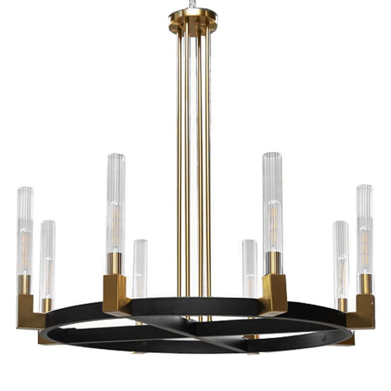 Люстра RH CANELLE Round Chandelier Brass and bronze Латунь Черный в Перми | Loft Concept 