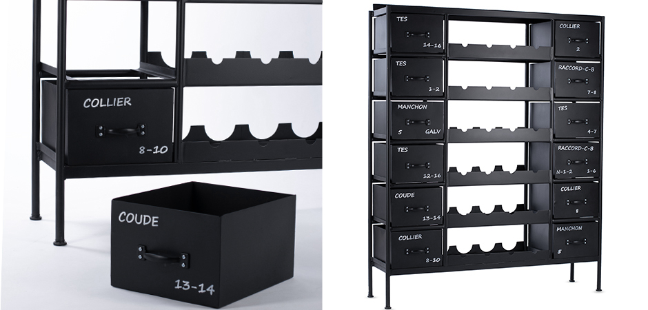 Винный стеллаж RADAGAST IRON WINE CHEST BLACK Винный стеллаж RADAGAST IRON WINE CHEST BLACK - Loft-Concept в Перми