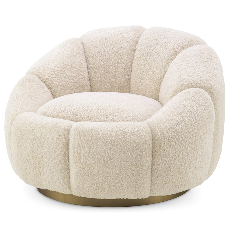 Кресло Eichholtz Swivel Chair Inger Brisbane Cream Кремовый в Перми | Loft Concept 