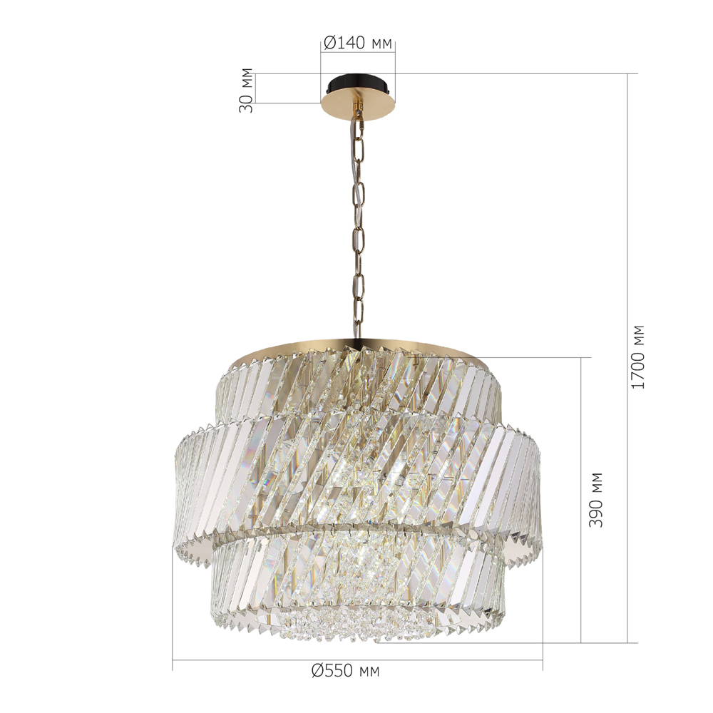 Люстра круглая в классическом обрамлении Light Connoisseurs Beauty в Перми