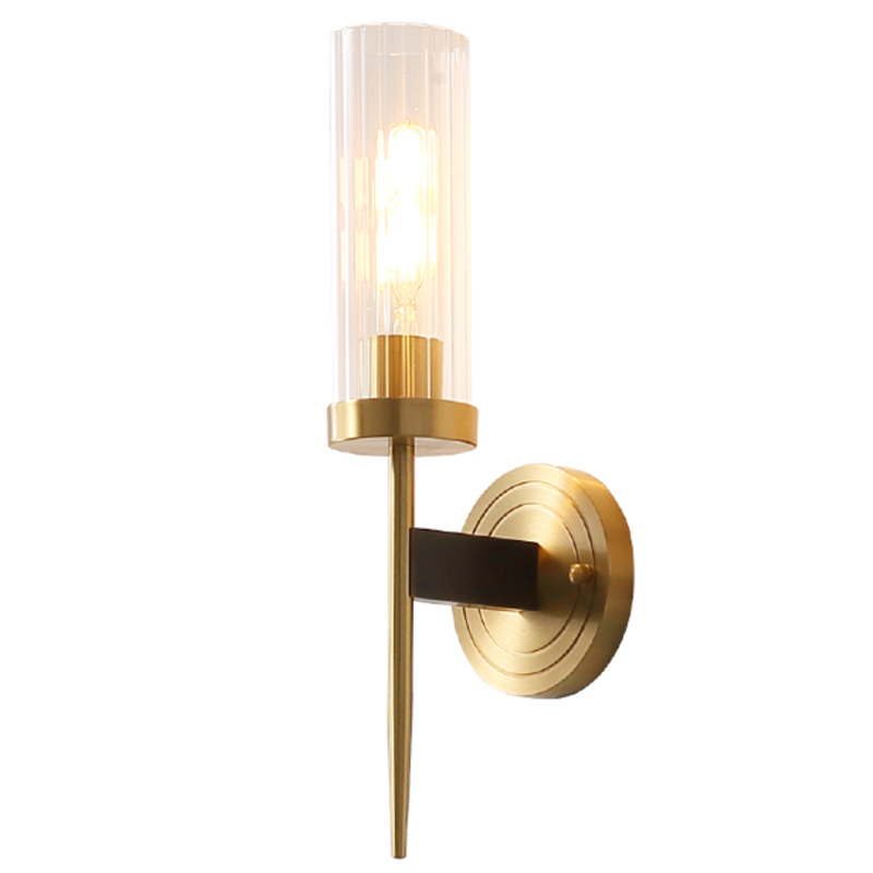 Бра European Modern Living Room Wall Lamp ALOUETTE SCONCE Латунь Прозрачное Стекло в Перми | Loft Concept 