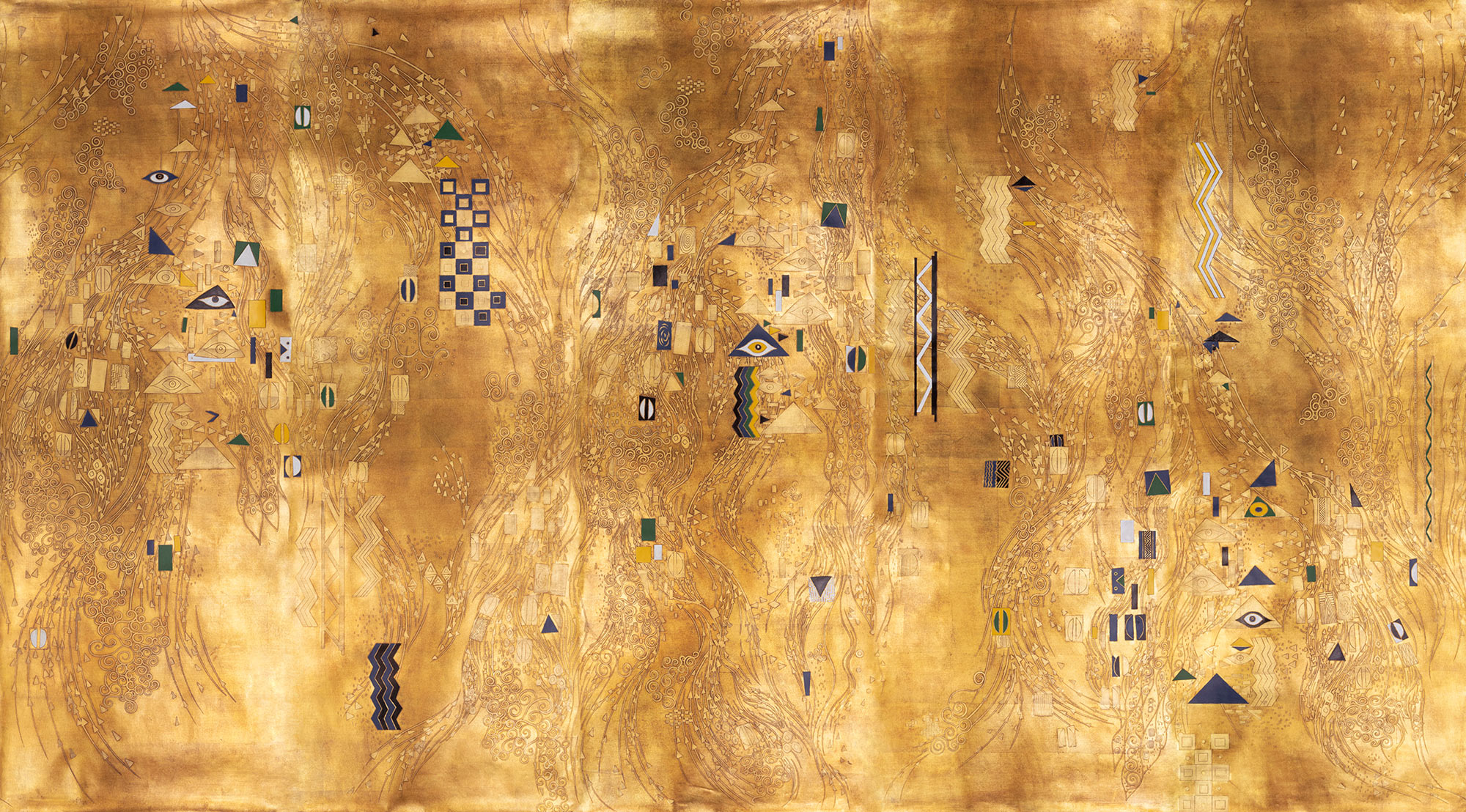 Обои ручная роспись Klimt Polished Gold bas relief gilded paper Обои ручная роспись Klimt Polished Gold bas relief gilded paper - постер Loft-Concept в Перми