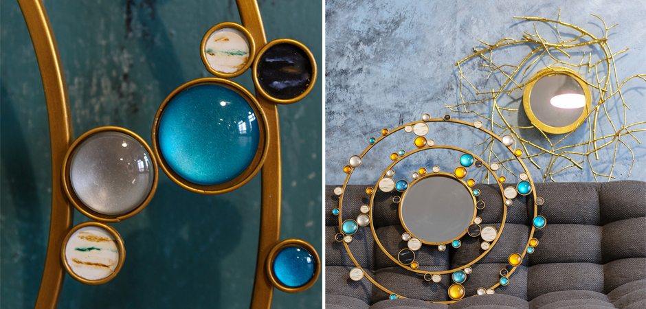 Зеркало Round Inserts Mirror Зеркало Round Inserts Mirror - Loft-Concept в Перми